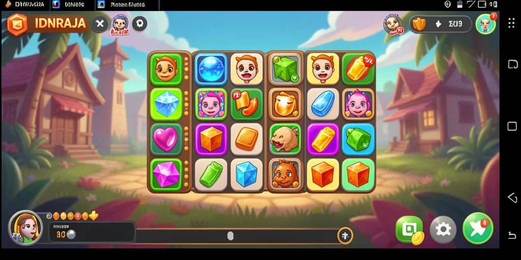 Tangkapan layar dari gameplay seru di IDNRAJA mencocokkan ikon.