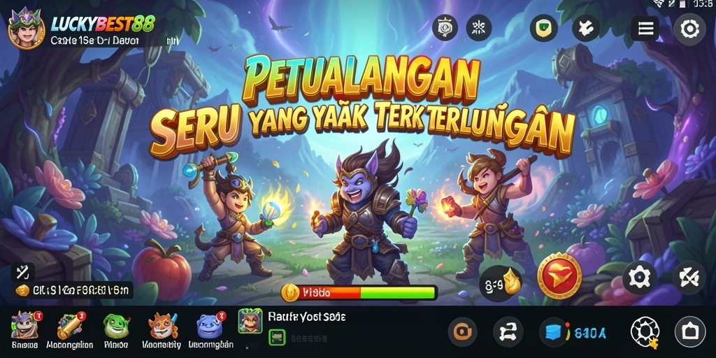 Tampilan gameplay LUCKYBEST88 yang menakjubkan di dunia petualangan.