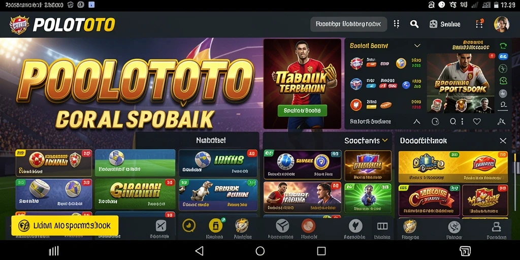 Screenshot menunjukkan antarmuka menarik POLOTOTO dalam bermain Sportsbook.