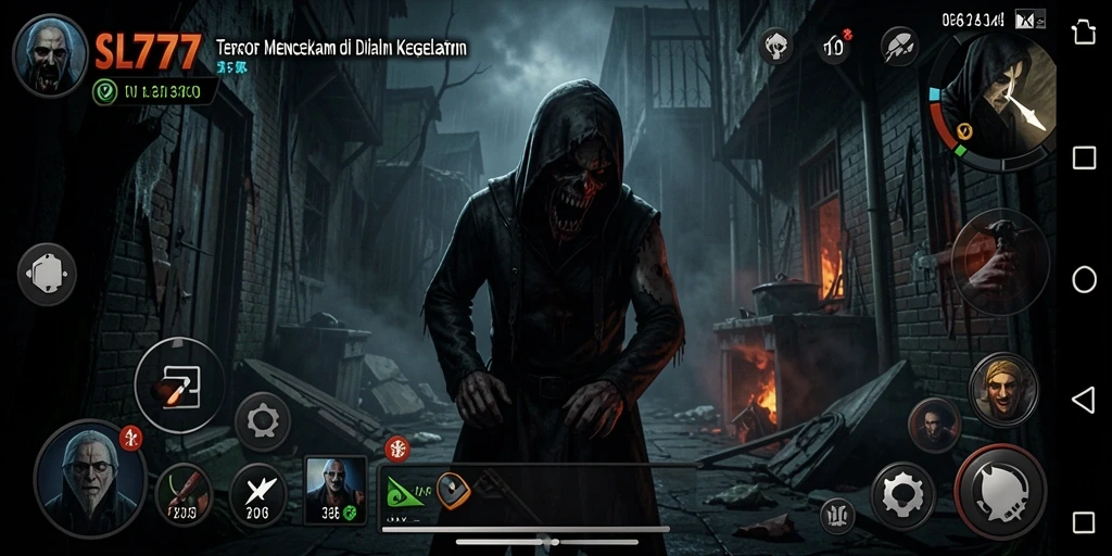 Tangkapan layar gameplay SL777 menunjukkan suasana mencekam dan menegangkan.