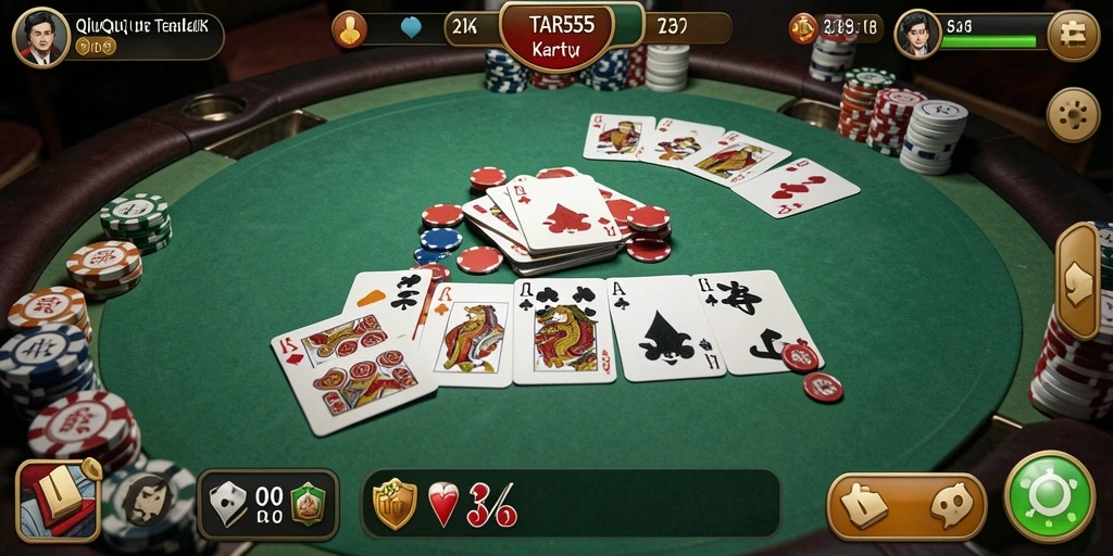 Tampilan gameplay QiuQiu di TAR555 yang seru dan menarik.
